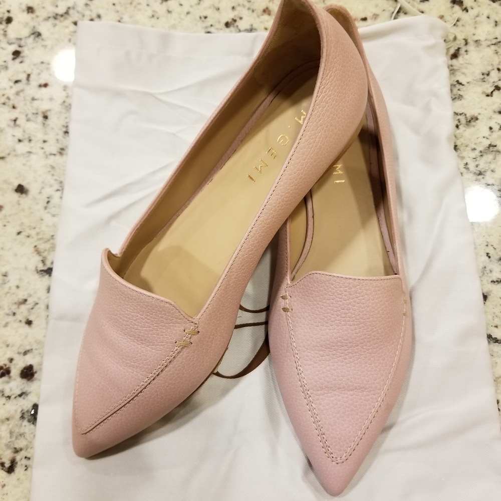 M Gemi blush Stellato flats in leather